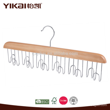 Wooden belt hanger with 12 racks